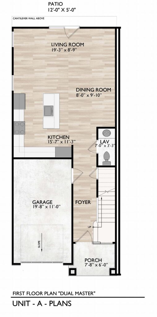 2 Bedroom First Floor Plane - Westgate Townhomes
