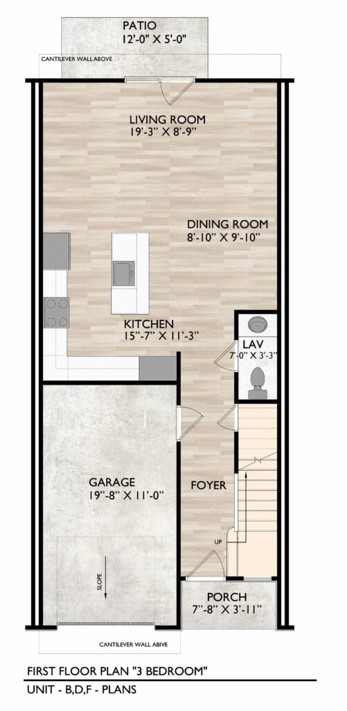 3 Bedroom First Floor Plane - Westgate Townhomes